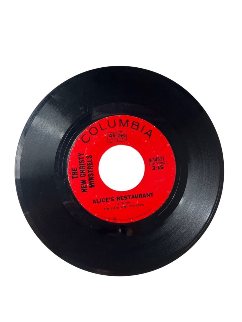 The New Christy Minstrels 45 RPM Vinyl "Summertime Love" & "Alices Restaurant"